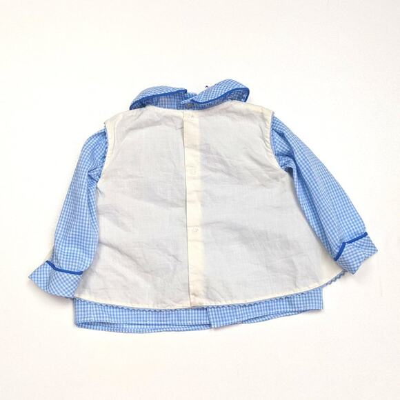 Vintage Toddle Tyke Top Baby Girls Size 3-6m Two-Piece Pocket Swing Apron ABC - Picture 3 of 4